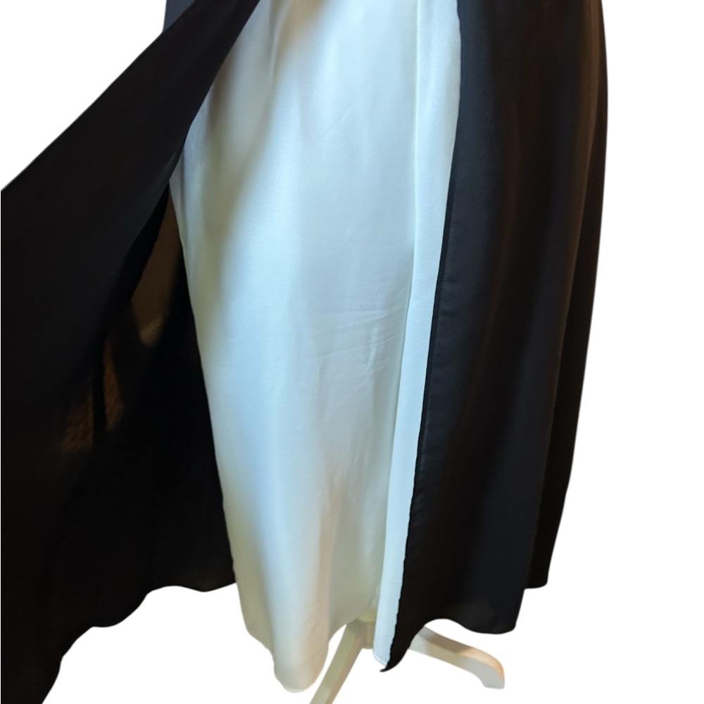 White House Black Market SL Overlay Black and Ecru Jumpsuit - Picture 4 of 14